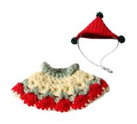 Hamster Clothes, Animal Knitted Dress with Hat, Animal Knitted Clothes For Guinea Pig, Hamster, Ferret, Bunny, Chinchilla, and Hedgehog, Cute Soft Warm Small Pet Outfit For Photos, Costume, and Daily