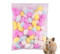 Hamster Cotton Balls - Warm Hamster Bedding for Winter | 100X Safe Hamster Nesting Material | Hamster Warm Bedding Cushion | Soft Nesting Material For Small Pets | Winter Bedding For Pet Cave