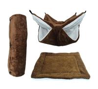 Hámster - de de forro polar para un espacio cómodo para dormir, forro cálido mejorado con acolchado cómodo, cama de animales pequeños para jaula, relajación, esconderse, jugar en invierno