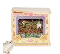 Hamster Dig Box, Digging Room Small Pets, 7,48 x 5,91 in Visible Shelter Hamsters, Hedgehogs Chinchillas, Habitat Decor Cage Accessories for Activity and Enrichment