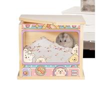 Hamster Dig Box, Small Pet Shelter, 7,48 x 5,91 in Hamster Activity Enriquement, Visible Habitat Decor, Cage Accessories for Hedgehog, Squirrel, Chinchilla, Mice