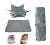 Hámster Duerme Túnel, Mate, Caliente, Felpa | Chinchilla lugar para dormir para hámster enano Chinchilla Conejo Peluche Dormir Escondite Juego Escalada Invierno