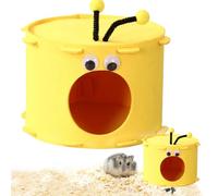 Hamster Dwarf Cazy Cave, Hamster Nest Bed, de Sueño de Hamster en Forma de | Pequeños Animales Que esconden la cabaña de Cuatro Estaciones de Ratón Enano, Caliente de Oso Dorado