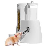 Hamster Feeder - 16 cm Hamster Water Dispenser - PP Poliestireno Automatic Pet Feeding Set 200 ml Food 120 ml Water Capacity for Chinchilla Gerbil Bunny Small Pet Care Care