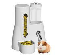 Hamster Feeder Dispenser, 2 in 1 Automatic Food & Water Bottle, Large Capacity Cage Accessory, Necessary Feeding Supply for Chinchillas, Bunnies, and Small Animals