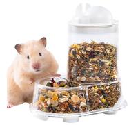 Hamster Food Dispenser, Automatic Feeding Dish, 5.98x6.1in Large Capacity Feeder, Water Bottle Holder Design, Easy Access Treats for Hamsters, Rabbits, Training, Pets