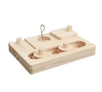 Hamster Foraging Toys | Wooden Hamster Treat Dispenser | Educational Hide Treats Puzzle Snuffle Game, Small Animal Chew Toys for Cage, Playpen, House