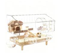 Hamster Habitat - Hábitat - Hábitat Acrylic Exercise Wheel Storage | Cage For Hamsters For Bedding Small Animals Enthusiast Home Pet Travel Play And Others