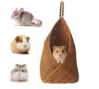 **Hamster Hammock - All-Day Comfort & Security | Lizard Sleeping Bed Cotton Rope | For Veterinarians Shelters Animal Lovers Living Room Bedroom Study Office Apartment Cage Playpen Crate, Breathable So