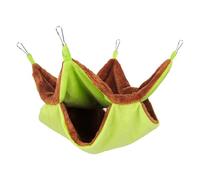 Hamster Hammock, Double-Layer Squirrel Bed, Portable Sugar Glider, Soft Pet Hangable Hammock Bedding, Small Pet Cage Accessories for Hamster, Ferret, Chinchilla, Double-Layer Hamster Hammock