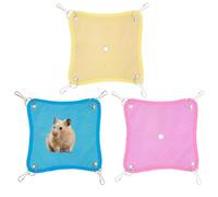 Hamster Hammock, Ferret Mesh Bed, 6,3 x 5,91 in Breathable Cooling Design, Portable Quick Drying Fabric, Small Pet Cage Accessory for Guineapig, Chinchillas, Squirrels