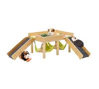 Hamster Hammock Stairs 2 - Durable Tiered Detachable Habitat, Stair Wooden Castle Small, Animals Pets Ferret Home Indoor | Small Animals Pets Ferret Home Indoor Living Room Corner Sleep