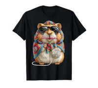 Hamster Hammy Granny - Hilo Cuadrado de Ganchillo para Amantes del Ganchillo Camiseta