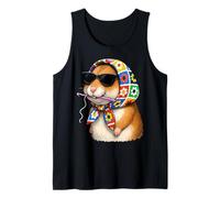 Hamster Hammy Granny - Hilo Cuadrado de Ganchillo para Amantes del Ganchillo Camiseta sin Mangas