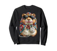 Hamster Hammy Granny - Hilo Cuadrado de Ganchillo para Amantes del Ganchillo Sudadera