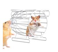 Hamster Hamster - Metal | Jaula de malla de alambre de hierro | Casa de dormir para esconder mascotas para hámsteres, jerbos, ratones y mascotas pequeñas para un descanso cómodo y uso en jaulas en