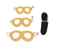 Hamster Harness and Leash Set | Soft Faux Leather Escape - Protected Walking Vest | Small Pet Leash with Bells for Outdoor Security/Indoor Play | 3 Sizes for Maturing Pets (Yellow)