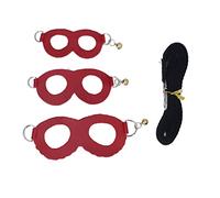 Hamster Harness and Leash Set | Soft Faux Leather Escape - Protected Walking Vest | Small Pet Leash with Bells for Outdoor Security/Indoor Play | 3 Sizes for Maturing Pets (Red)