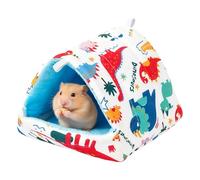 Hamster Haven - Winter House for Pets | Cotton Plush with Soft Interior, Warm Habitat for Sleeping Hiding Snuggle Climbing Dwarf Sugar Glider Hedgehog Squirrel Cage Decor