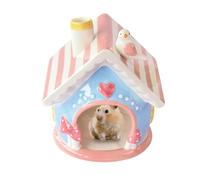 Hamster Hideaway, Cool Bed Hamster Home, Creative Chinchilla Hut, Cozy Gerbil House and out, Small Animal Shelter, Pet Cage Accessories for All Seasons