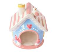 Hamster Hideouts, Ceramic Hiding Home Shelter, Creative Small Animal Hut, Cool Breathable Design, Made from Chew-Resistant and Odorless Ceramic Material, 7.09x6.34x5.71in