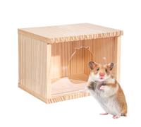 Hamster Hideouts, Small Pets Home, Clear Door Gerbil Cage, Golden Bear Hamster Wood Huts, Dwarf Hamster Hideouts, Creative Pet Indoor House for Dwarf Hamster Gerbil