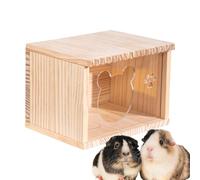Hamster Hideouts, Small Pets Home, Clear Door Gerbil Cage, Golden Bear Hamster Wood Huts, Dwarf Hamster Hideouts, Creative Pet Indoor House for Dwarf Hamster Gerbil