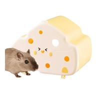 Hamster Hides Cute, Magnetic Hamster Hut, Cheese Hamster House, Gerbil House Small Animal Habitat, Semi-Closed Hamster Shelter, Visible Hamster Cage House, Hamster Cage Accessories