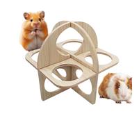 Hamster Home - Mansion, Hamster Castle, Chalet | Small Animal Villa Burrowing Den Nesting Pavilion Wooden Pet Cage Accessories Gerbil House Resting Sleeping Playing Ferrets for Outdoor