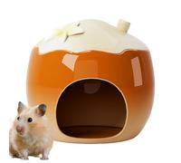 Hamster House Bed, Ceramic Hamster Cooling Nest, Small Animal Chill Hideaway, Comfortable Cool Habitat Shelter, Breathable Rest Spot, Indoor Pet Use, 5.83x5.83x5.12 pulgadas