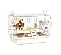 Hamster House Cage, Acrylic Chinchilla Habitat Enclosure, Transparente Small Animal Habitat with Ventilation Design, Hedgehogs Housing Cage for Office Bedroom Living Room, 14,17 x 11,02 x 12,6