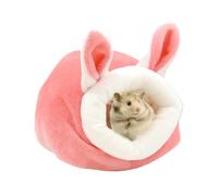 Hamster Houses, Bunny Ears-Style Hideaway, Small Pet Winter Warm Bed, Cotton Hedgehog Supplies, Removable Plush Sleeping Nest for Ferrets, Bunnies, Animals, 4.72x3.94x3.15 Inches
