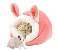 Hamster Houses, Bunny Ears-Style Small Pet Winter Hideaway, Soft Cotton Hedgehog Supplies,4.72x3.94x3.15Inches Removable Plush Sleeping Bed for Ferrets, Bunnies and Small Animals
