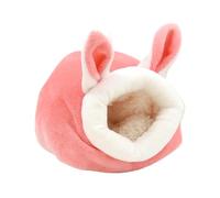 Hamster Houses, Ears Style Small Pet Winter Hideaway 3.94x3.15in Cotton Hedgehog Supplies, Removable Plush Sleeping Bed, Warm Cozy Retreat for Ferret and Bunny