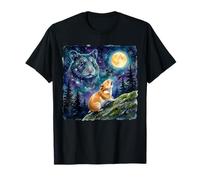 Hamster Howling at The Moon Night Sky Animal Art Camiseta