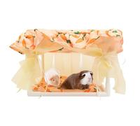 Hamster Hut, Soft Tassel Door Bedding Shelter, Indoor Habitat For Small Animal, Pet For Mice Playroom Bunny Chinchilla Gerbil Bedroom