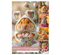 Hamster im Feiertagsfieber - Ein Jahr voller Flausch und Freude (Wandkalender 2026 DIN A2 hoch), CALVENDO Monatskalender: Ein Jahr voller Hamster in Feiertagskostümen.
