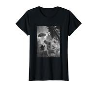 Hámster Jinete sin Cabeza y OVNI Halloween Camiseta gráfica económica, Mujer, Negro, S