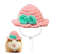 Hamster Knitted Hat, Tiny Pet Headwear Knitted Hamster Beanie, Colorful Animal Clothes with Adjustable Drawstring, Fun and Comfortable Animals Apparel, 1.18x1.57 Inches