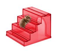 Hamster Ladder Ramp, Small Animal Cage Accessory, 3.86x3.78x2.95 Inches 2 in 1 Climbing and Nesting House, Anti-Slip Design for Exercise, Digging, Stimulation, Game, Playtime Fun