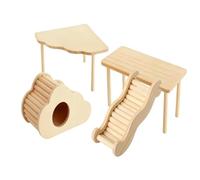 Hamster Ladder - Wooden Climbing Ramp Toy - Cloud Shape Hamster Cage Decor and Ramp Toy | For Indoor Outdoor Gerbil Ferret Chinchilla Pet Small Animal