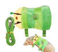 Hamster Lead Rope, Ferret Harness, Small Pet Vest, Breathable Flannel Material, Adjustable Fit Design, Travel Garden Training Use, 43.31 Inches Multicolor 1 Set