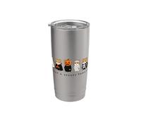 Hámster lindo amante de los animales espeluznante otoño Halloween gráfico Vaso térmico de acero inoxidable de doble pared