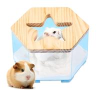 Hamster Litter Box, Transparent Dwarf Hamster Bathtub 6.69x3.54 Inches, Multifunctional Reusable Gerbil Potty Sand Bath, Portable Pet Supplies for Daily Use and Travel