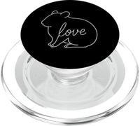 Hamster Love Line Art Lindo Pequeño Animal Hámster Amante PopSockets PopGrip para MagSafe