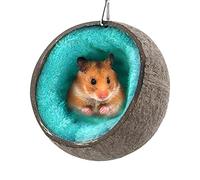 Hamster - Natural Hamster Hammock, Hamster, Suspension Husk Hamster Bed House With Warm Pad, Small Animal Habitat Decor