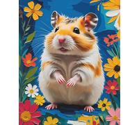 Hamster Notebook - Adorable Pet Journal with Floral Acrylic Painting Style: for anyone who adores these little furries