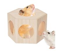 Hámster Ocultar Madera, Hábito de Hábitat de Animales Pequeños Accesorios de Jaula Laberinto Para Diseño Ofrece Una Jubilación Versátil La Curiosidad Natural Un- -Lemmings Ratones Chinchilla