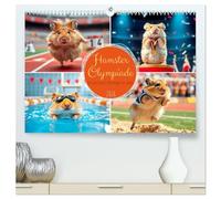 Hamster Olympiade - Der flauschigste Wettkampf des Jahres (hochwertiger Premium Wandkalender 2026 DIN A2 quer), Kunstdruck in Hochglanz: Die große Hamster-Olympiade - Monat für Monat ein Goldmoment!