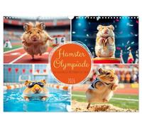 Hamster Olympiade - Der flauschigste Wettkampf des Jahres (Wandkalender 2026 DIN A3 quer), CALVENDO Monatskalender: Die große Hamster-Olympiade - Monat für Monat ein Goldmoment!